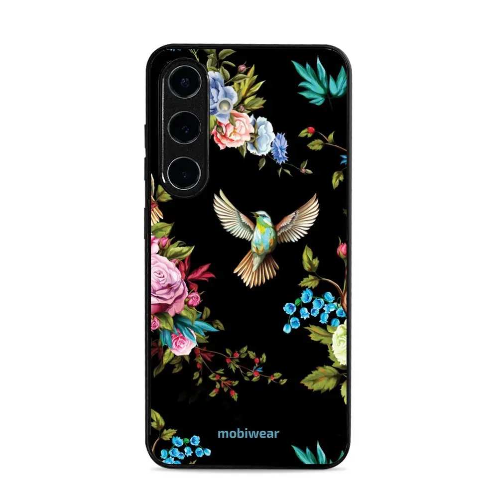Lesklý kryt Mobiwear Glossy - Samsung Galaxy S25 - G041G - Ptáček a květy