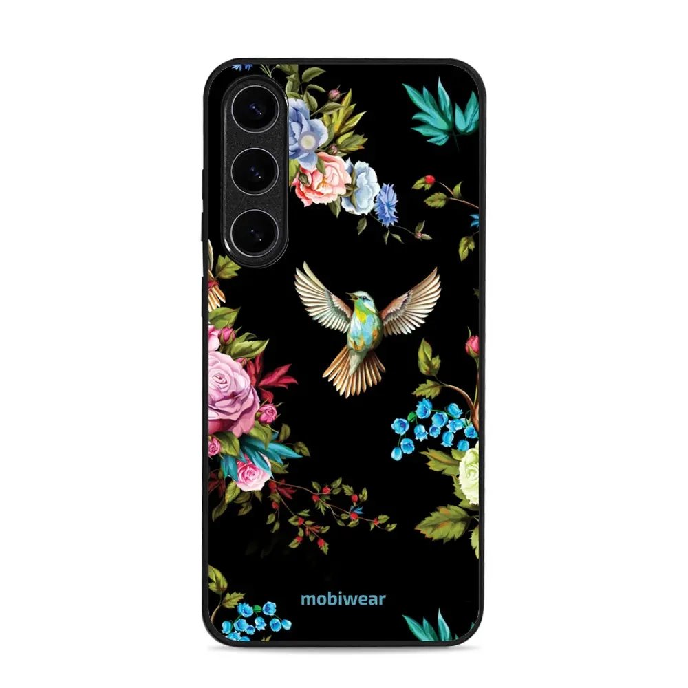 Lesklý kryt Mobiwear Glossy - Samsung Galaxy S25 Plus - G041G - Ptáček a květy