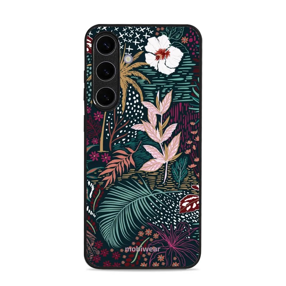 Lesklý kryt Mobiwear Glossy - Samsung Galaxy S25 Plus - G043G - Temná flóra