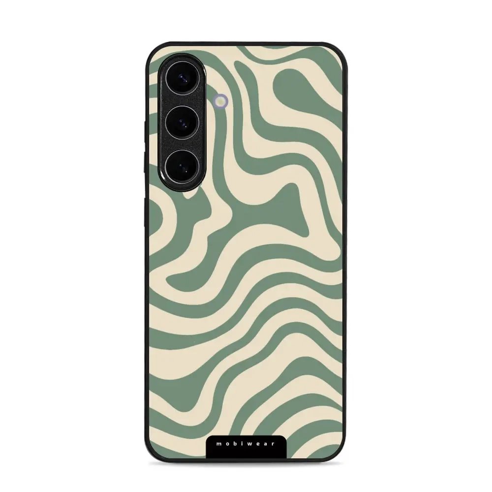 Lesklý kryt Mobiwear Glossy - Samsung Galaxy S25 Plus - GA57G Zelené a béžové zkrouceniny