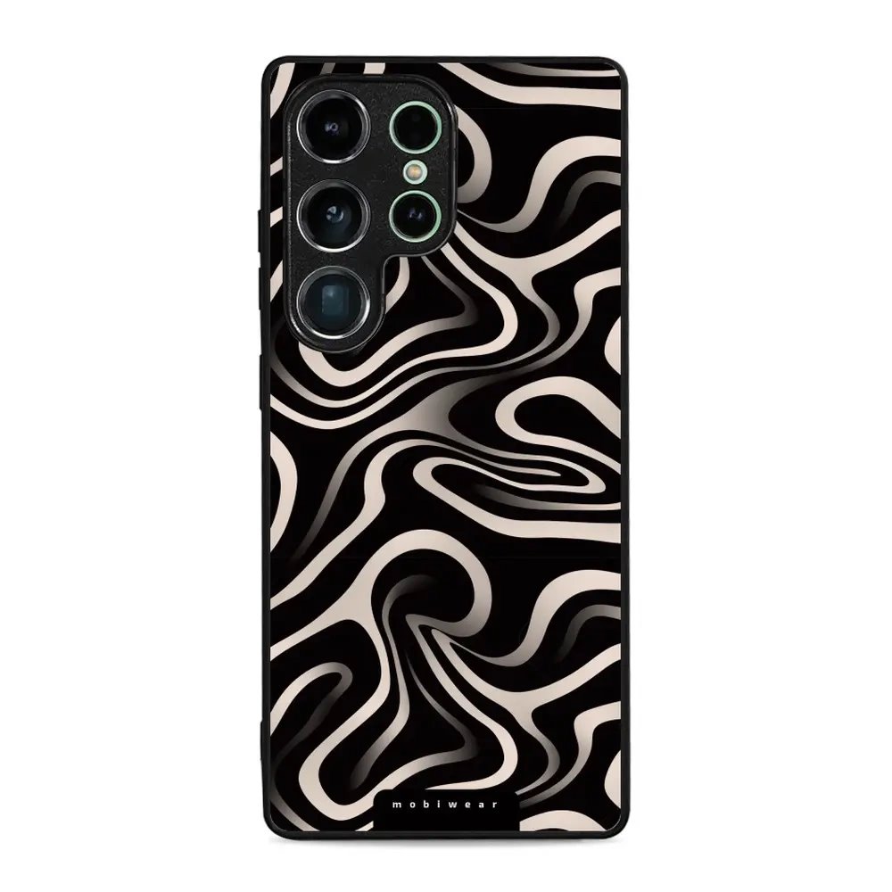 Lesklý kryt Mobiwear Glossy - Samsung Galaxy S25 Ultra - GA63G Vlnky a linky