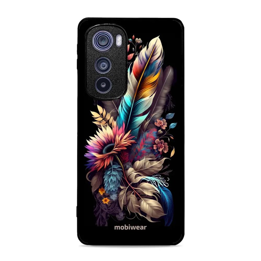 Lesklý kryt Mobiwear Glossy - Motorola Edge 30 5G - G011G Kytice s pírkem