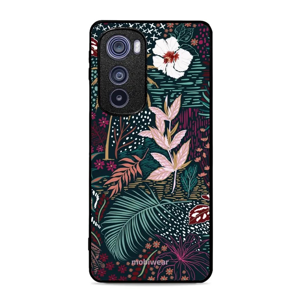 Lesklý kryt Mobiwear Glossy - Motorola Edge 30 5G - G043G - Temná flóra