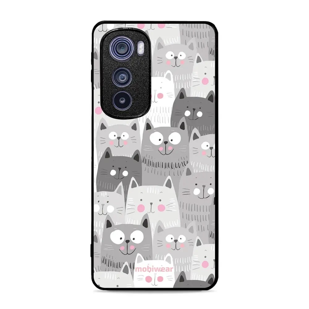 Lesklý kryt Mobiwear Glossy - Motorola Edge 30 5G - G045G - Kočičky