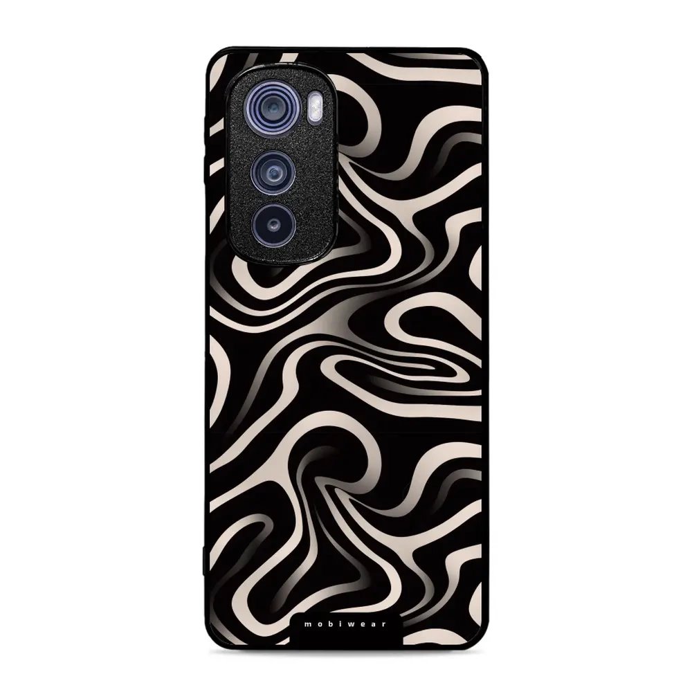 Lesklý kryt Mobiwear Glossy - Motorola Edge 30 5G - GA63G Vlnky a linky