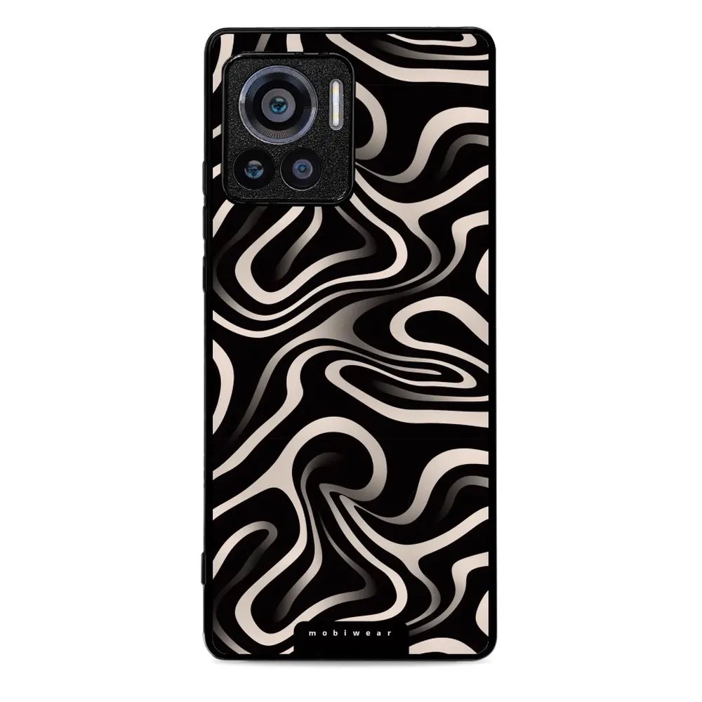 Lesklý kryt Mobiwear Glossy - Motorola Edge 30 Ultra - GA63G Vlnky a linky