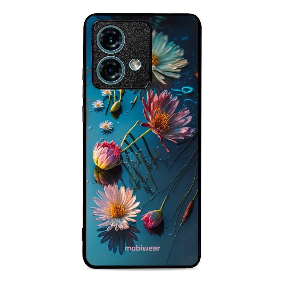 Lesklý kryt Mobiwear Glossy - Motorola Edge 40 Neo - G013G Květy na hladině