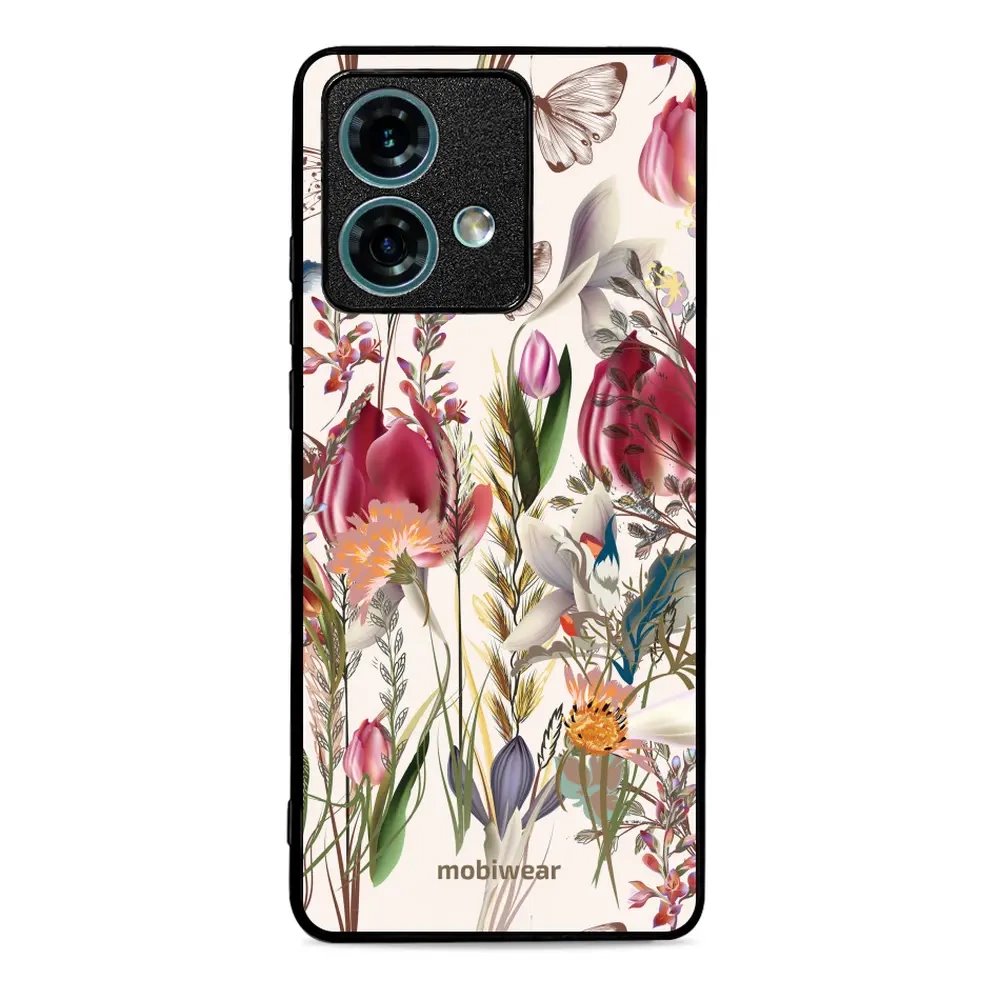 Lesklý kryt Mobiwear Glossy - Motorola Edge 40 Neo - G031G - Rozkvetlá louka