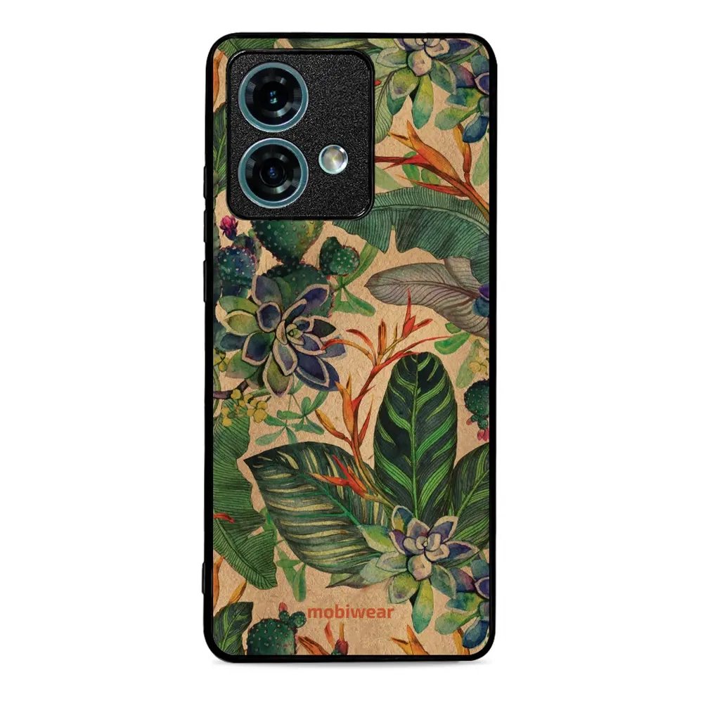 Lesklý kryt Mobiwear Glossy - Motorola Edge 40 Neo - G036G - Sukulenty