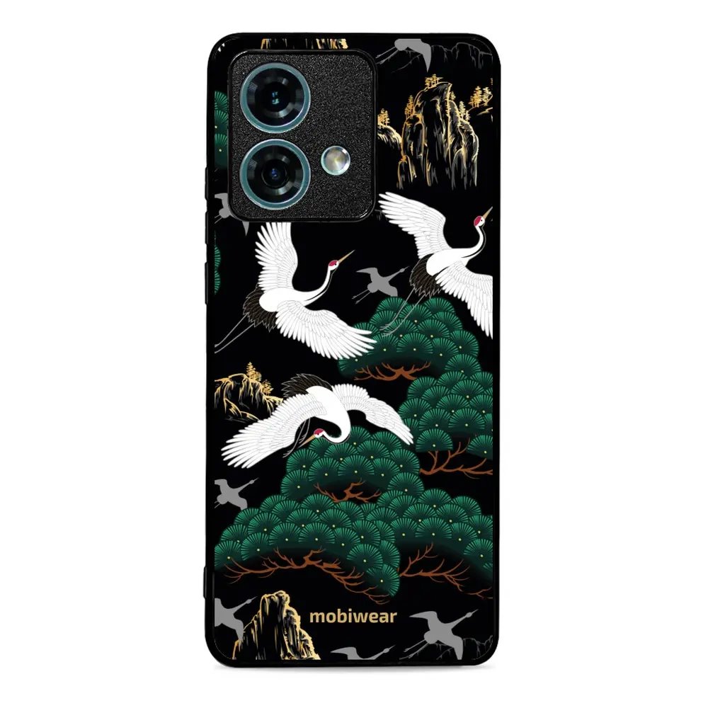 Lesklý kryt Mobiwear Glossy - Motorola Edge 40 Neo - G042G - Jeřábi