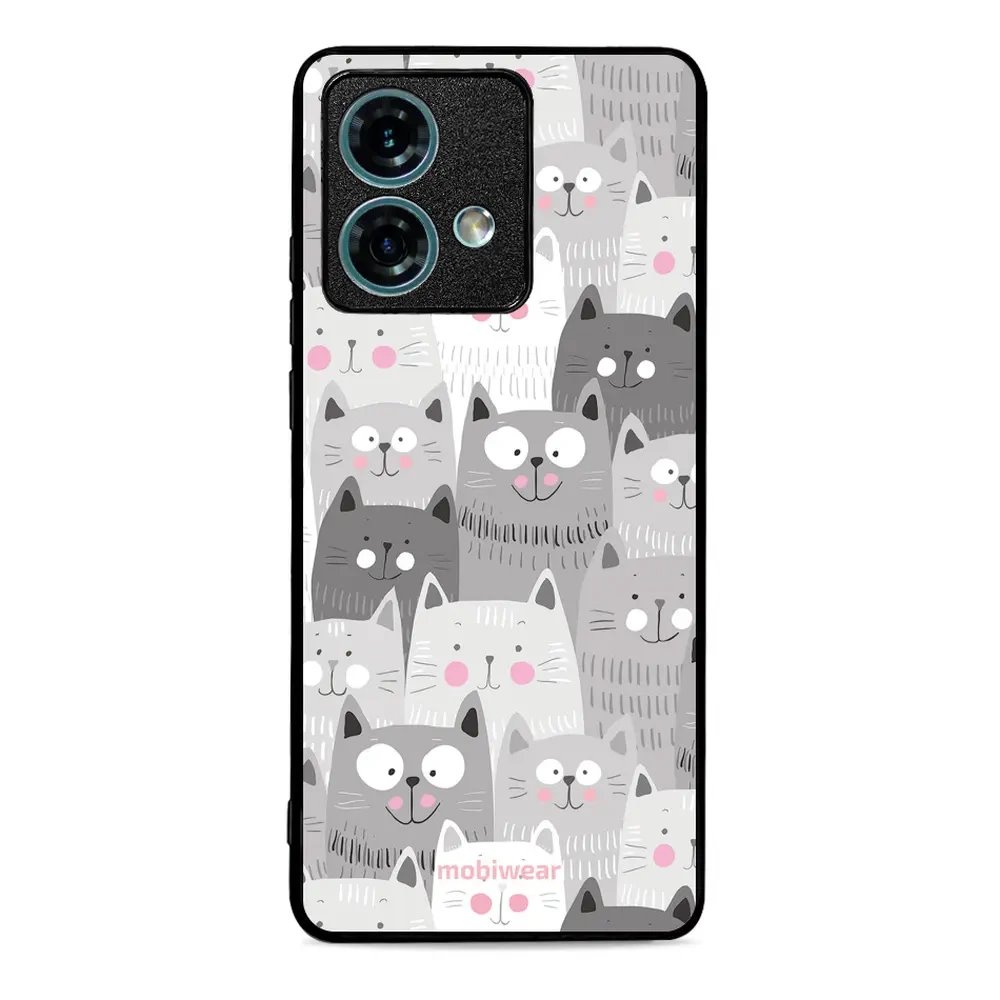 Lesklý kryt Mobiwear Glossy - Motorola Edge 40 Neo - G045G - Kočičky