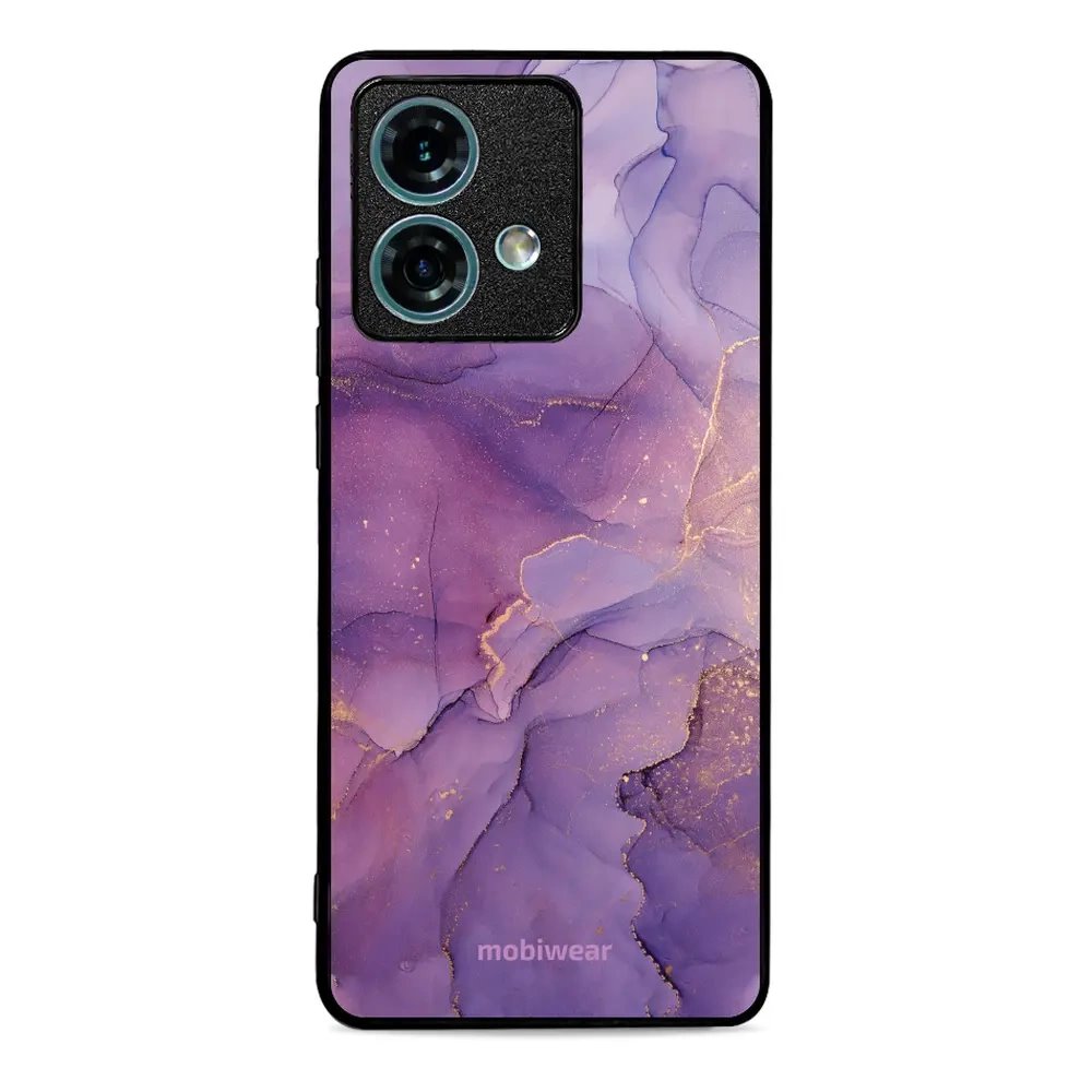 Lesklý kryt Mobiwear Glossy - Motorola Edge 40 Neo - G050G - Fialový mramor