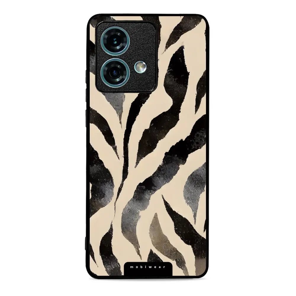 Lesklý kryt Mobiwear Glossy - Motorola Edge 40 Neo - GA53G Zebří