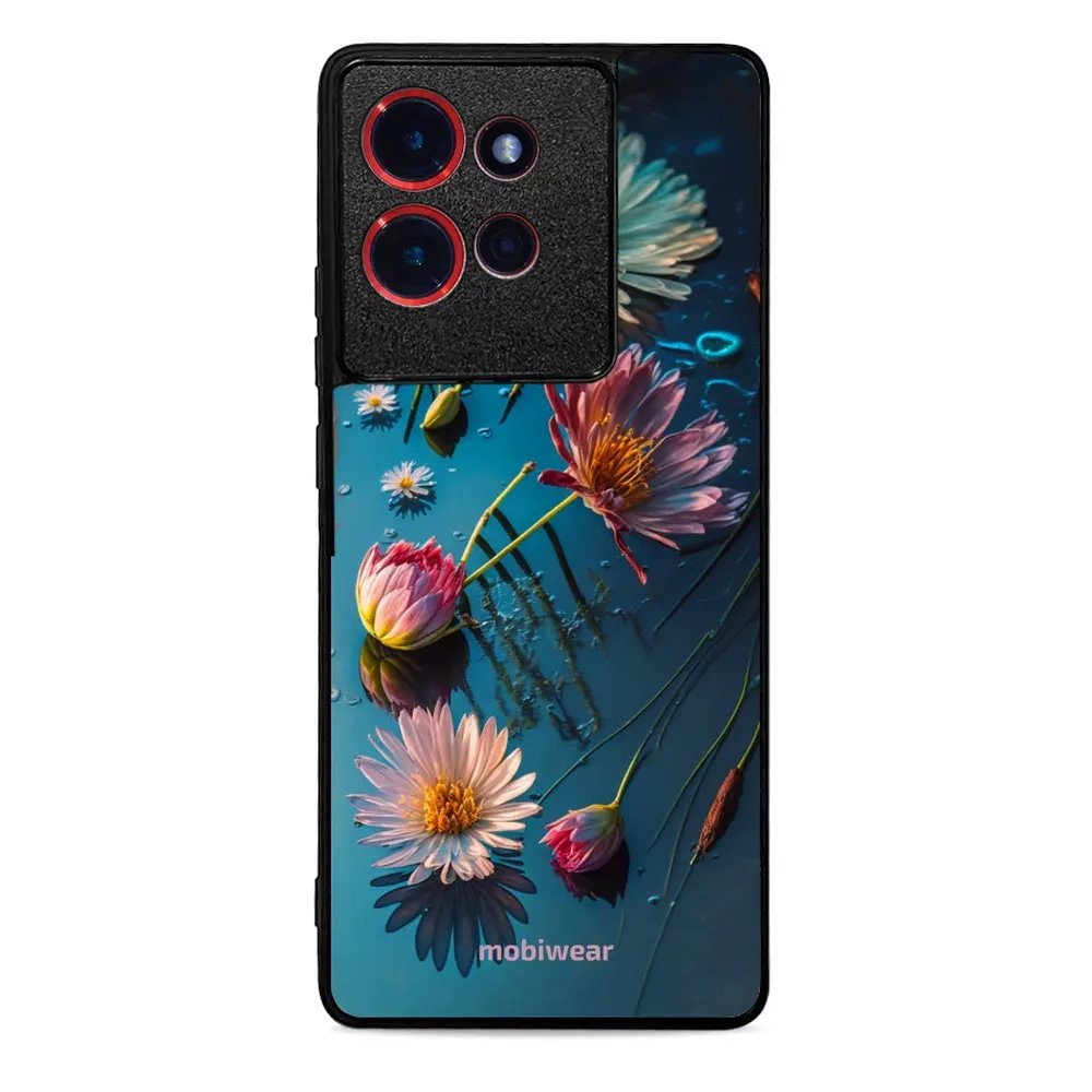 Lesklý kryt Mobiwear Glossy - Motorola Edge 50 - G013G Květy na hladině