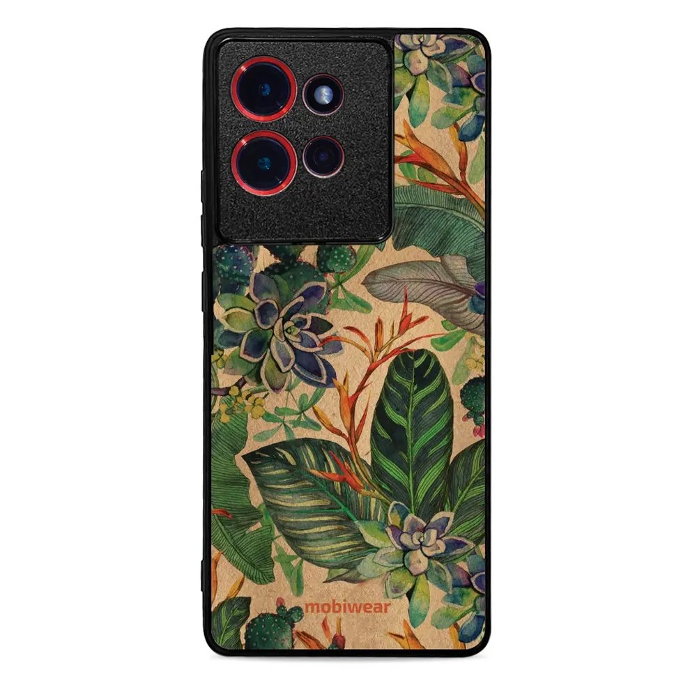 Lesklý kryt Mobiwear Glossy - Motorola Edge 50 - G036G - Sukulenty