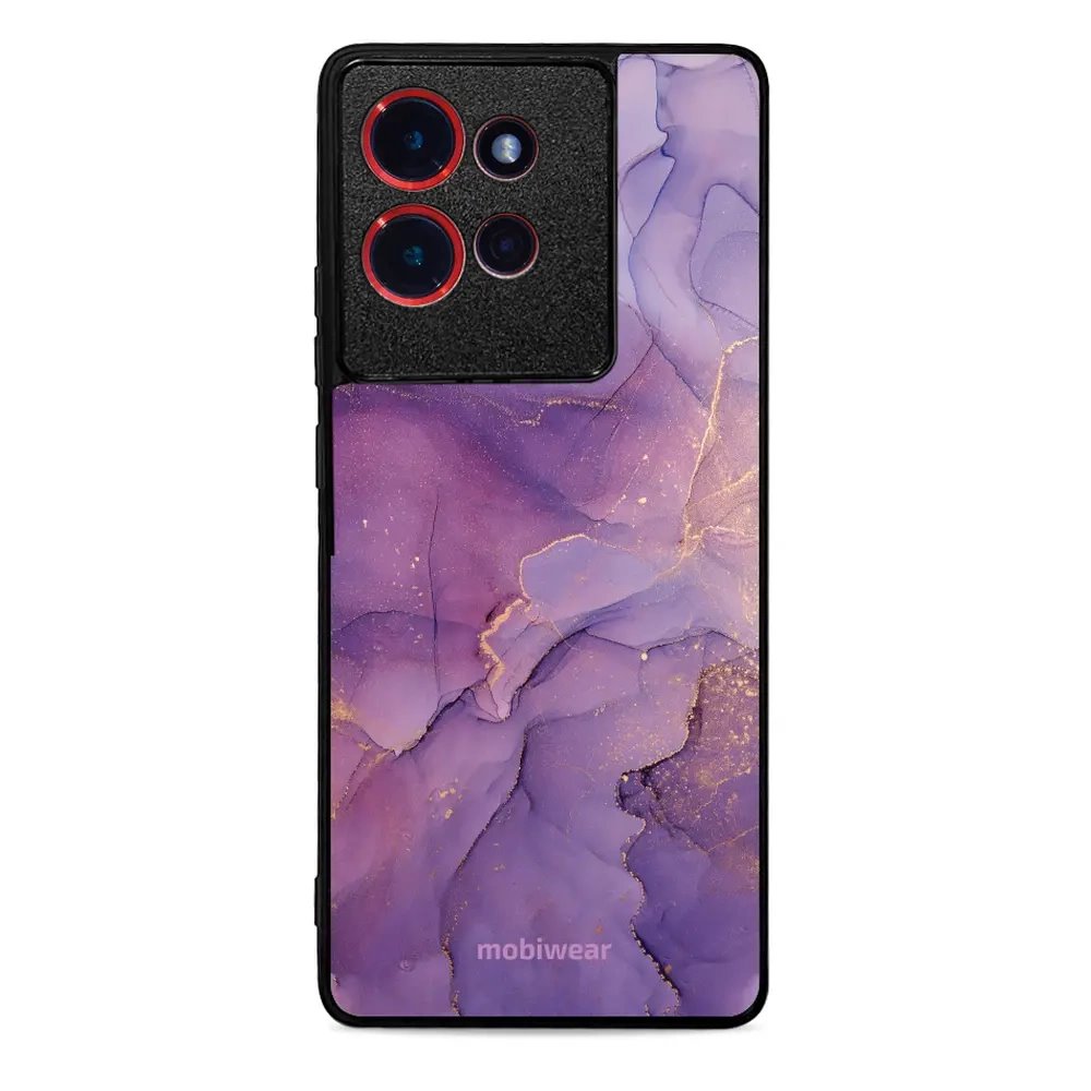Lesklý kryt Mobiwear Glossy - Motorola Edge 50 - G050G - Fialový mramor