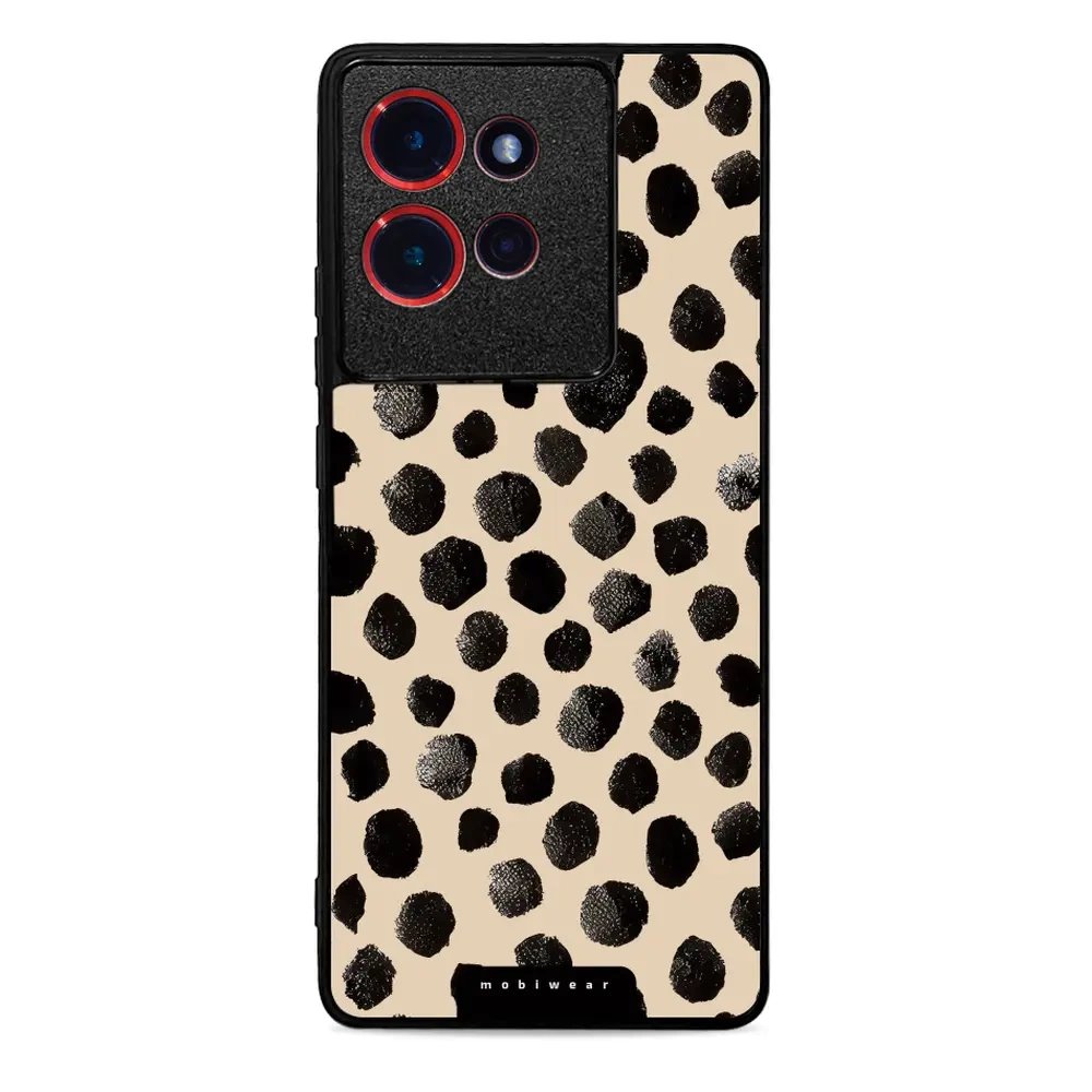 Lesklý kryt Mobiwear Glossy - Motorola Edge 50 - GA50G Černé puntíky