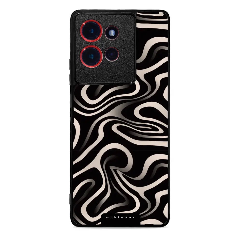 Lesklý kryt Mobiwear Glossy - Motorola Edge 50 - GA63G Vlnky a linky
