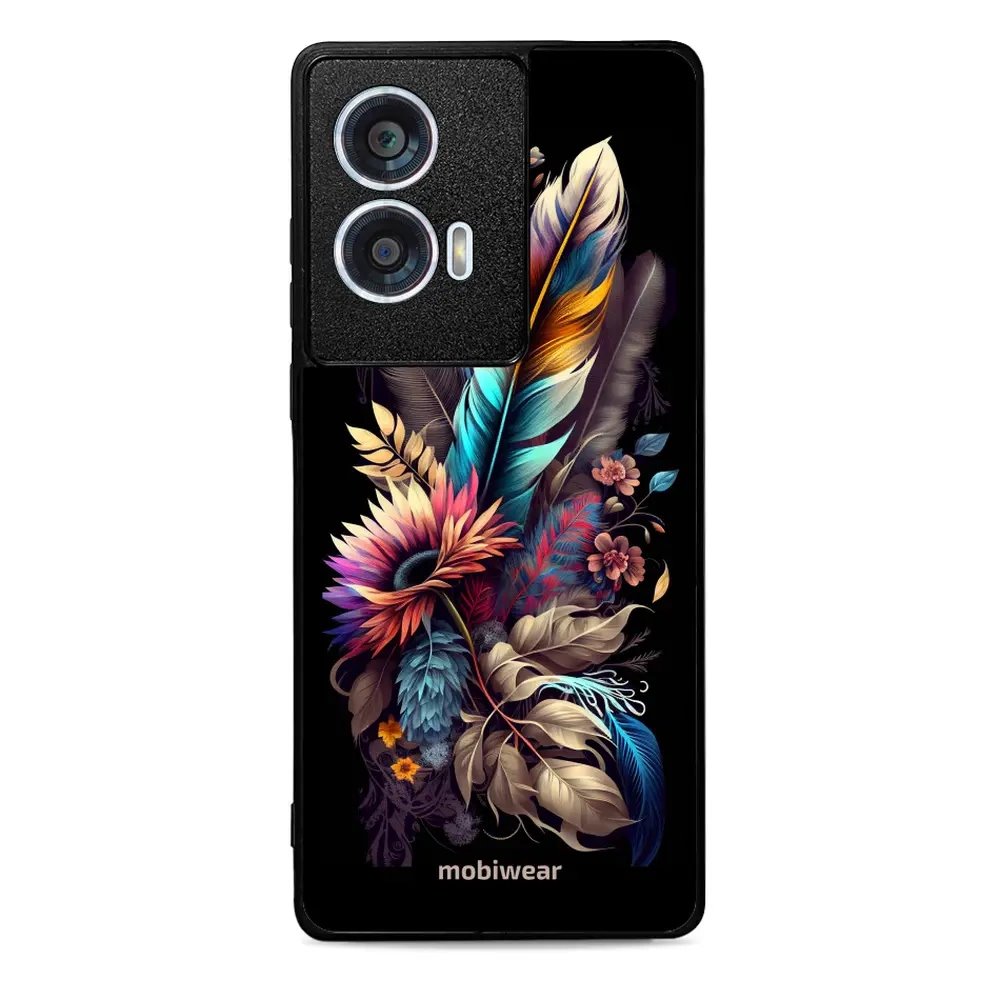 Lesklý kryt Mobiwear Glossy - Motorola Edge 50 Fusion - G011G Kytice s pírkem