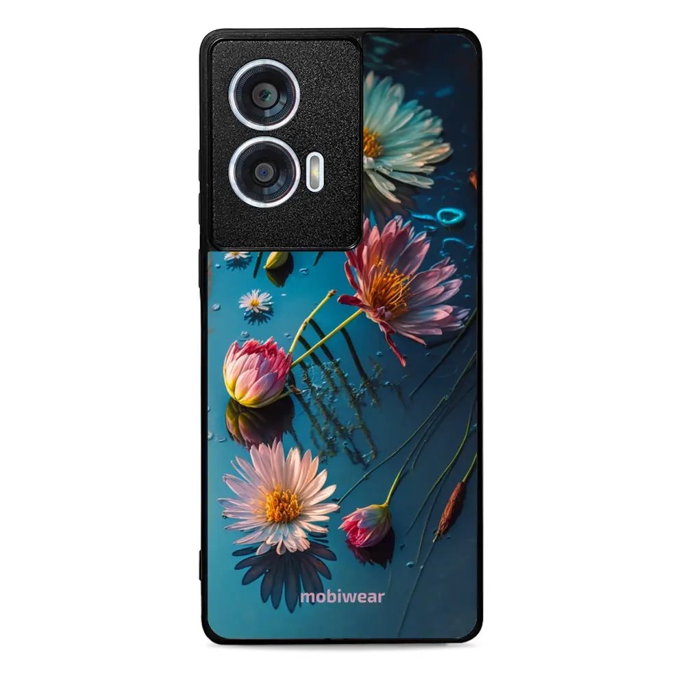 Lesklý kryt Mobiwear Glossy - Motorola Edge 50 Fusion - G013G Květy na hladině