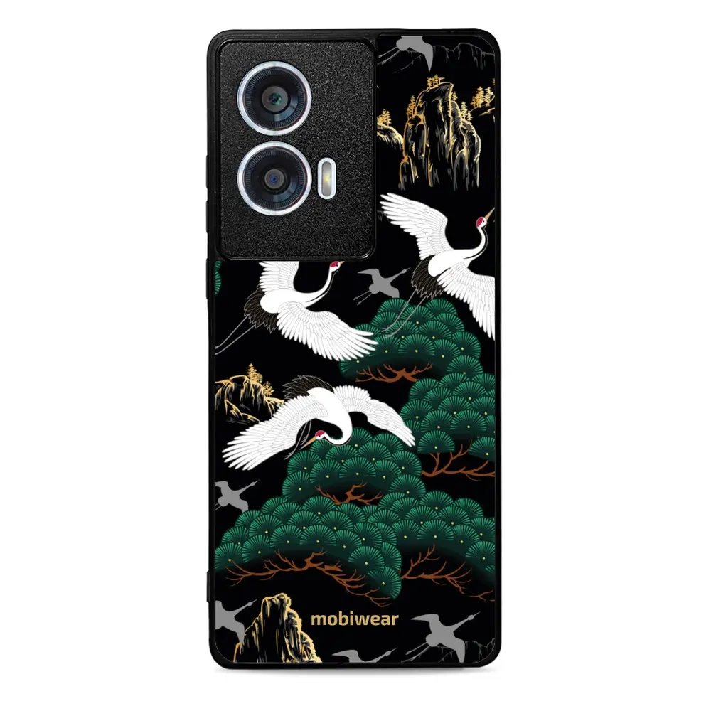 Lesklý kryt Mobiwear Glossy - Motorola Edge 50 Fusion - G042G - Jeřábi