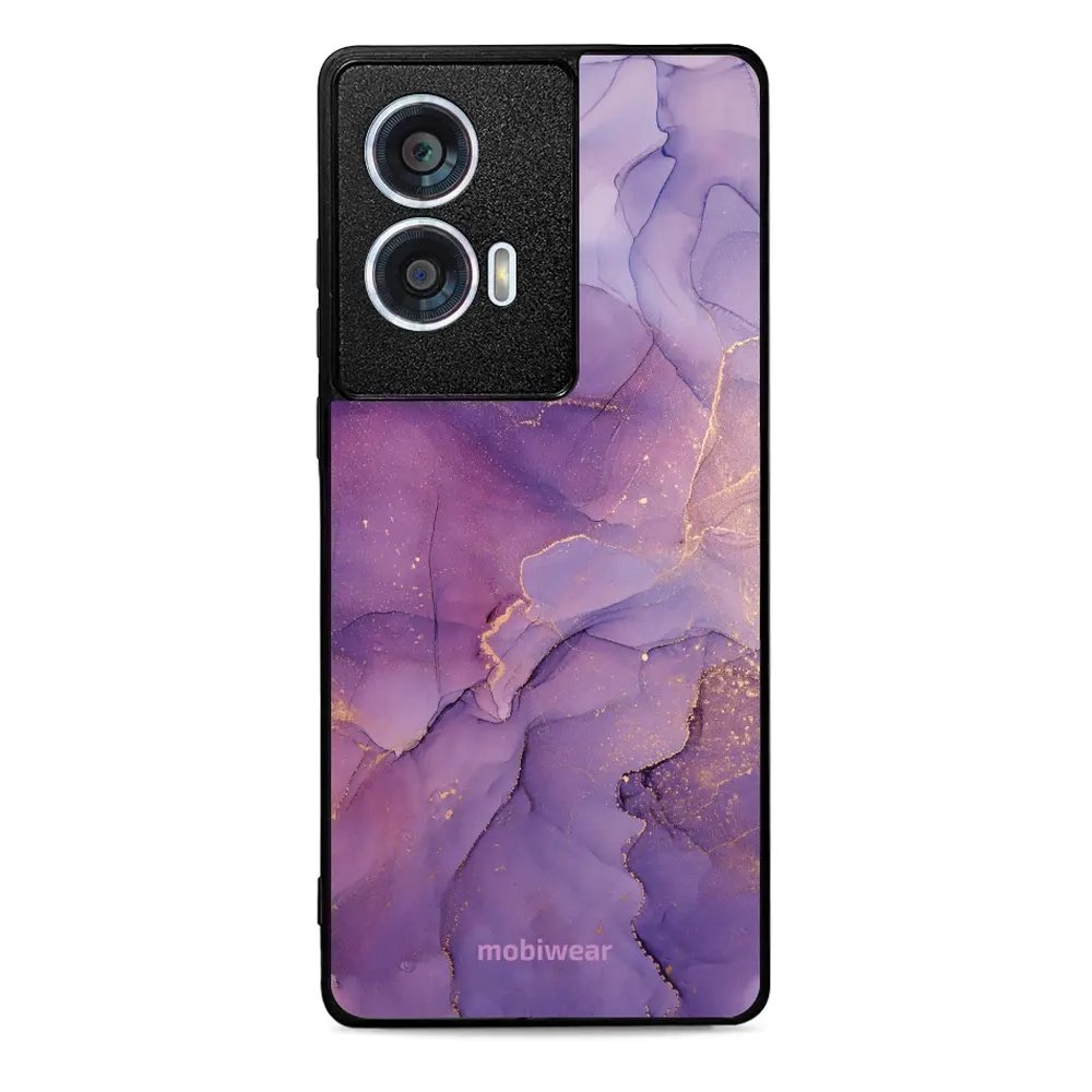 Lesklý kryt Mobiwear Glossy - Motorola Edge 50 Fusion - G050G - Fialový mramor