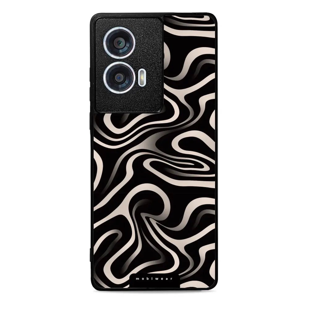 Lesklý kryt Mobiwear Glossy - Motorola Edge 50 Fusion - GA63G Vlnky a linky