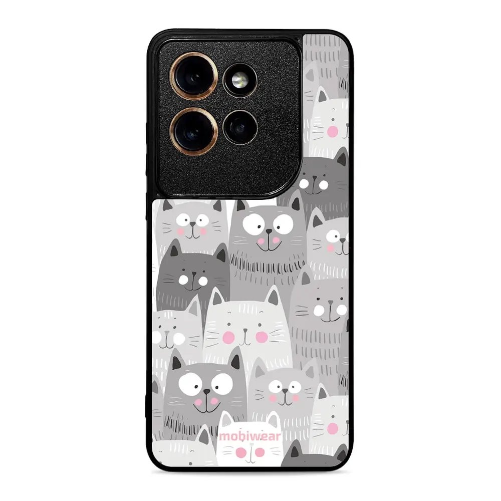 Lesklý kryt Mobiwear Glossy - Motorola Edge 50 Neo - G045G - Kočičky - VÝPRODEJ