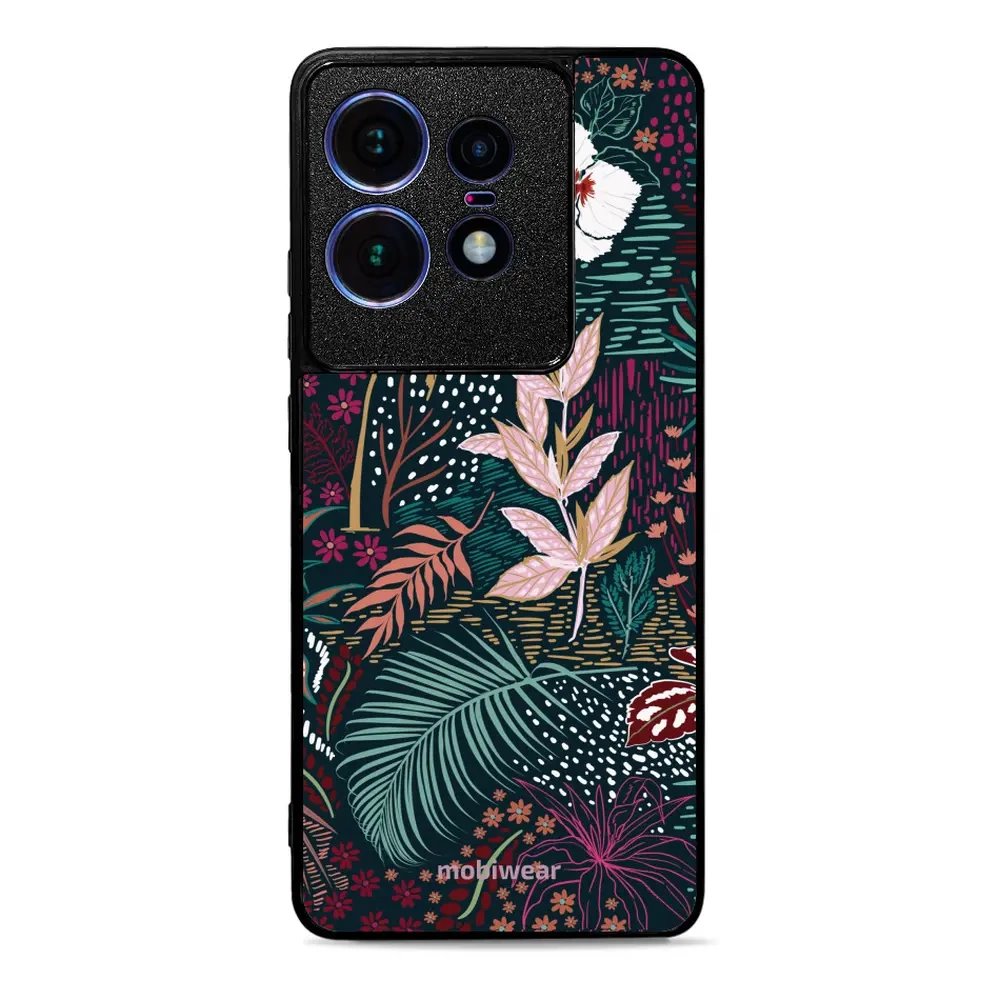 Lesklý kryt Mobiwear Glossy - Motorola Edge 50 Pro - G043G - Temná flóra