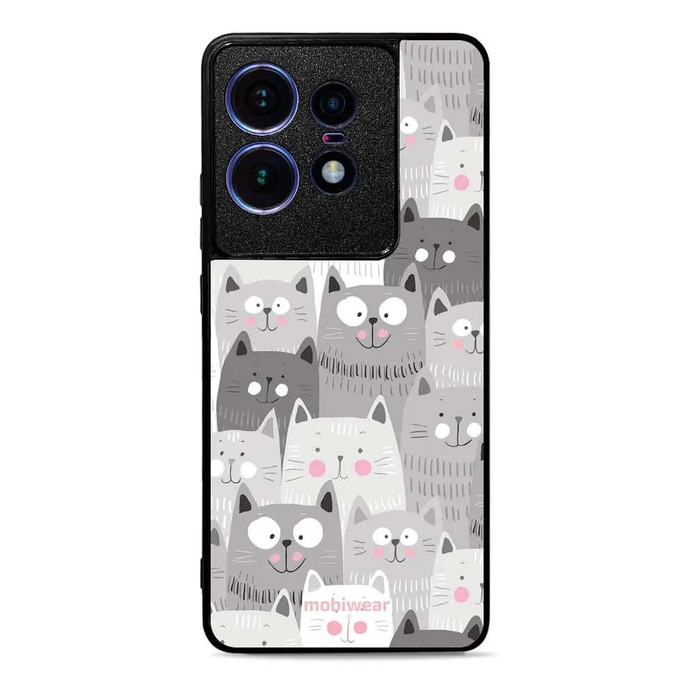 Lesklý kryt Mobiwear Glossy - Motorola Edge 50 Pro - G045G - Kočičky
