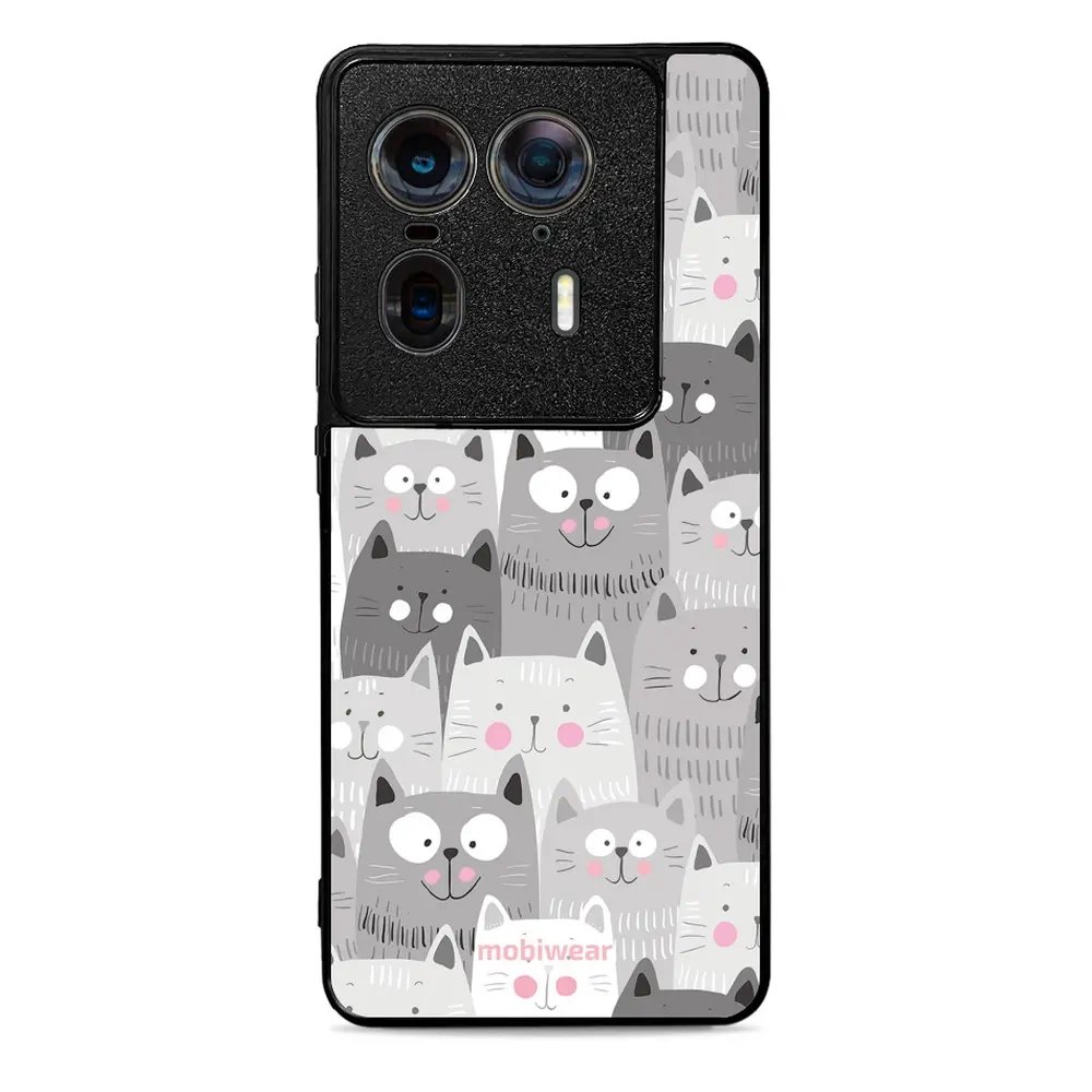 Lesklý kryt Mobiwear Glossy - Motorola Edge 50 Ultra - G045G - Kočičky