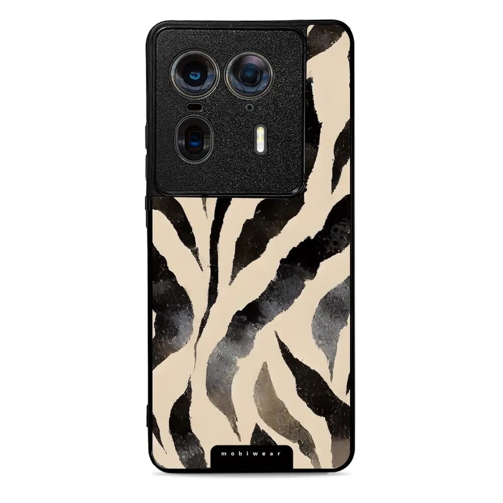 Lesklý kryt Mobiwear Glossy - Motorola Edge 50 Ultra - GA53G Zebří