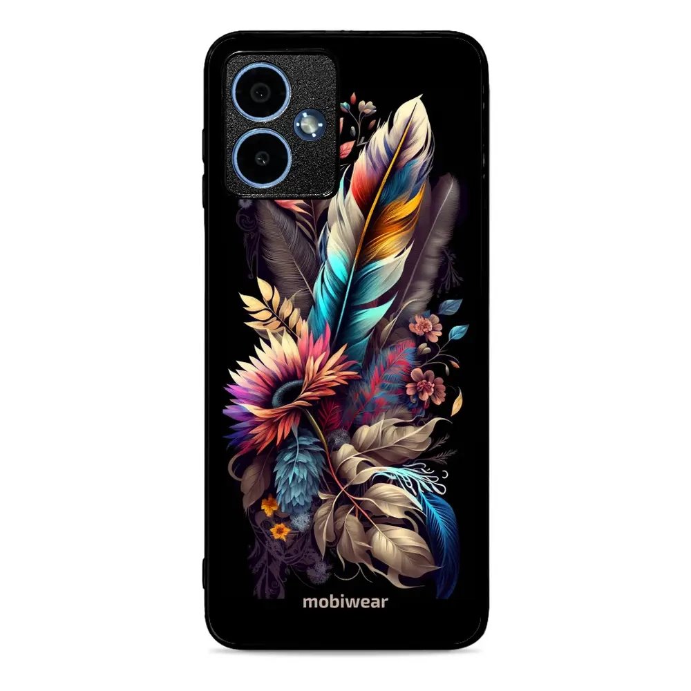 Lesklý kryt Mobiwear Glossy - Motorola Moto G14 - G011G Kytice s pírkem