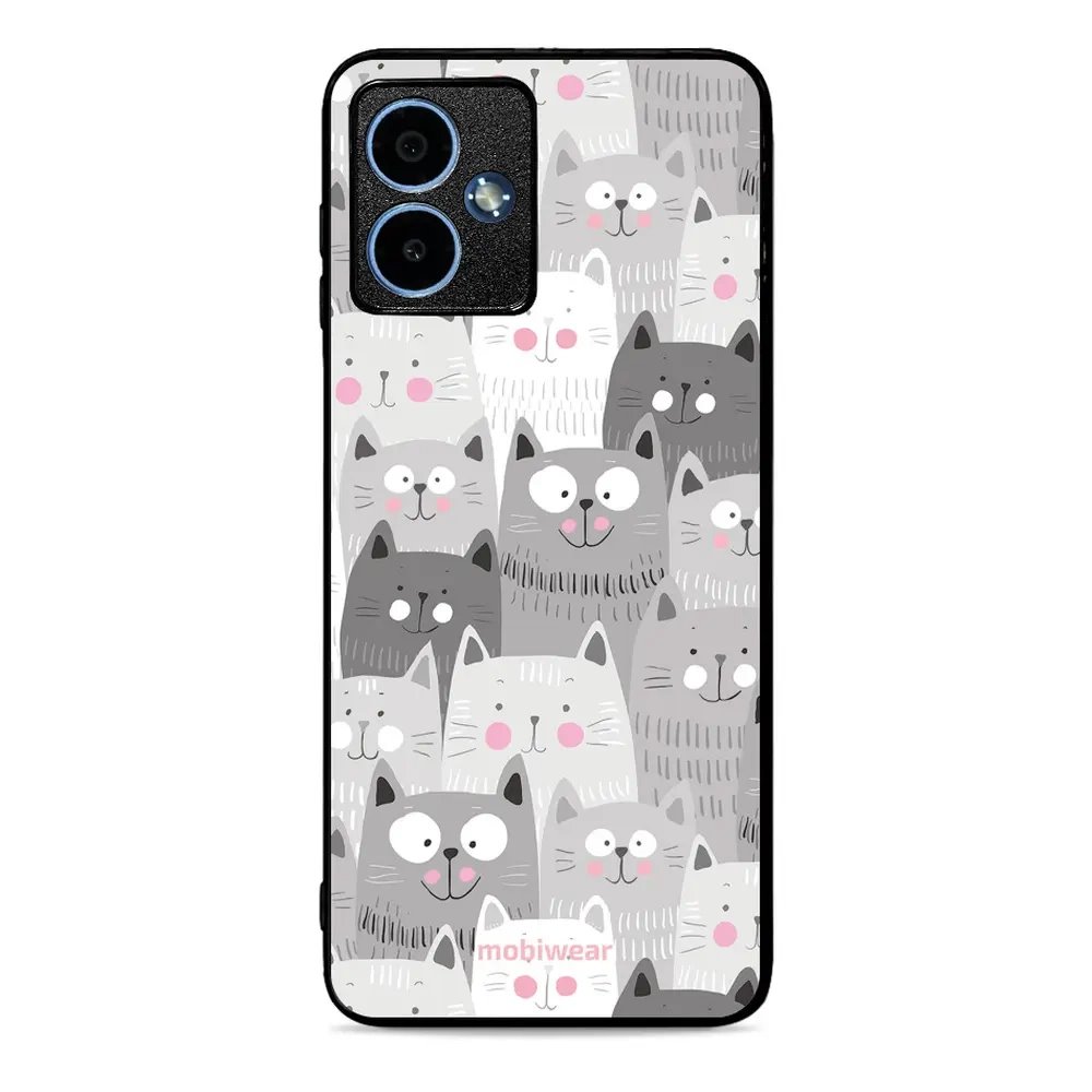 Lesklý kryt Mobiwear Glossy - Motorola Moto G14 - G045G - Kočičky
