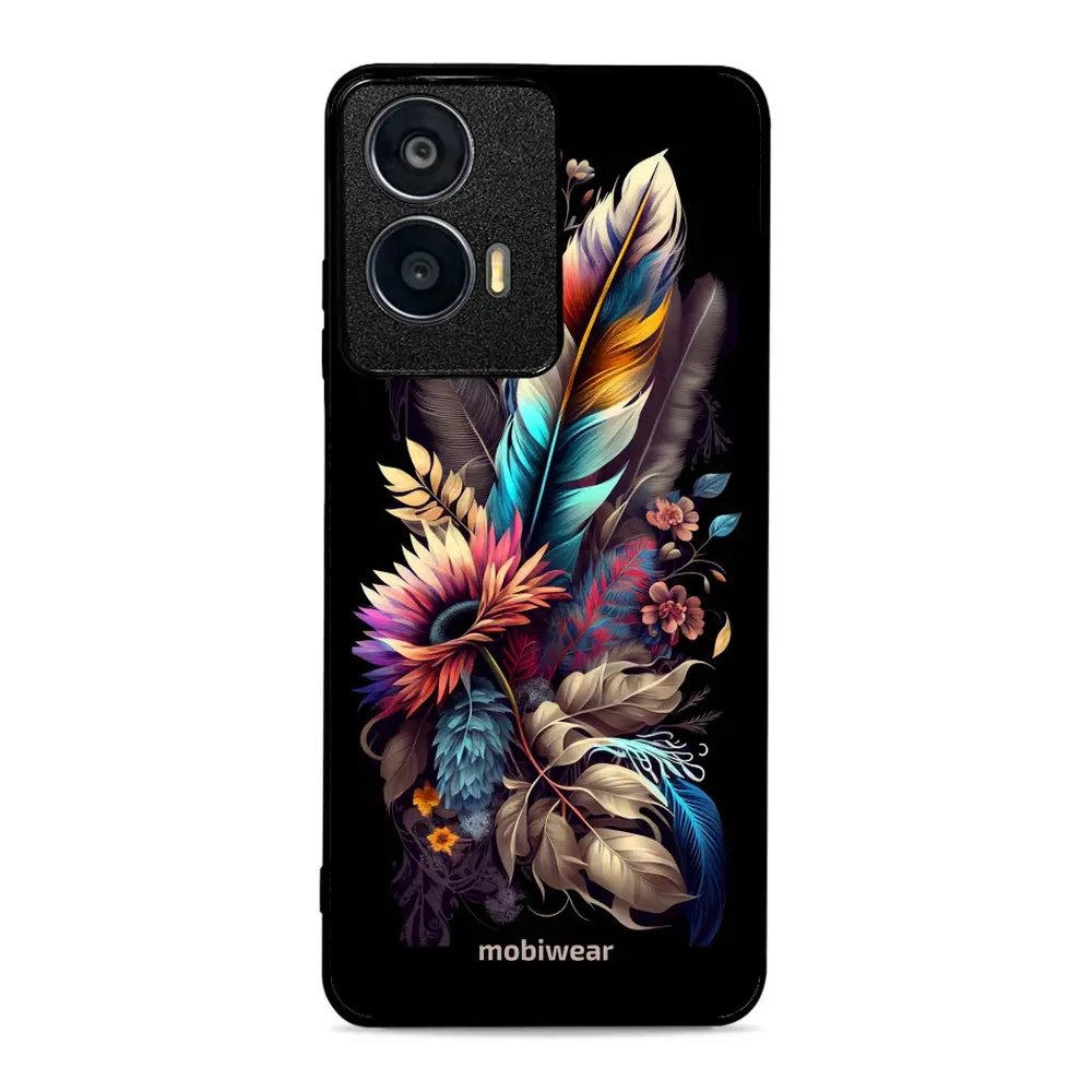 Lesklý kryt Mobiwear Glossy - Motorola Moto G24 - G011G Kytice s pírkem