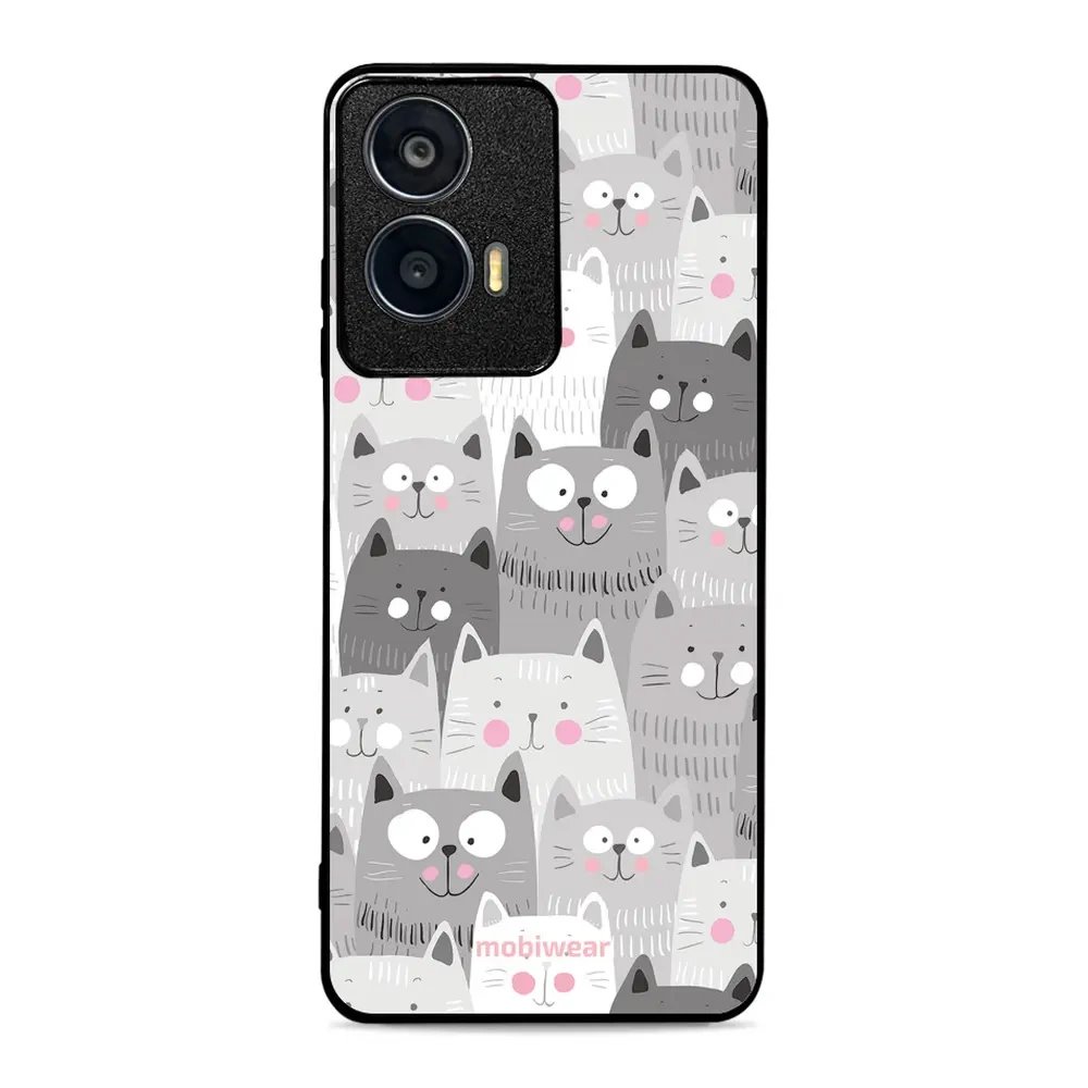 Lesklý kryt Mobiwear Glossy - Motorola Moto E14 - G045G - Kočičky