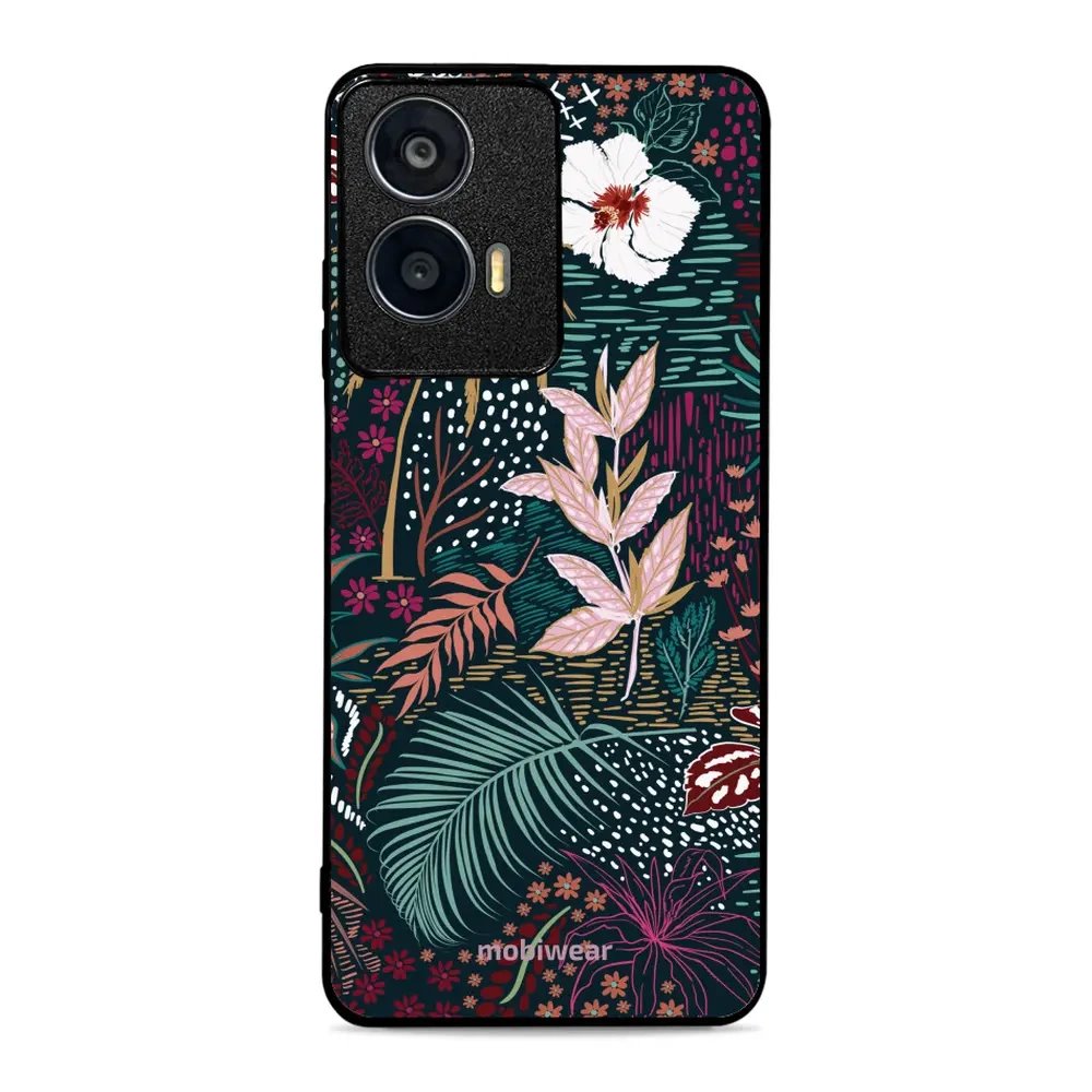 Lesklý kryt Mobiwear Glossy - Motorola Moto G04 - G043G - Temná flóra