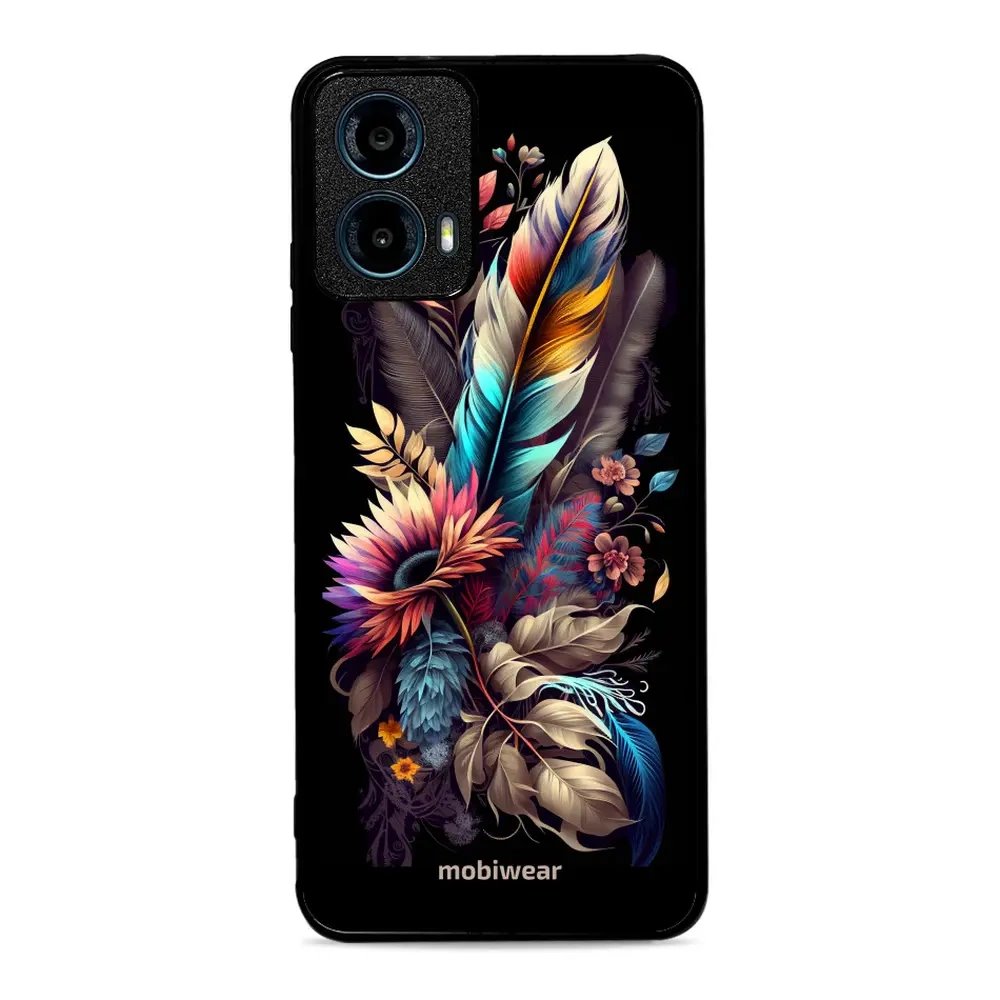 Lesklý kryt Mobiwear Glossy - Motorola Moto G34 5G - G011G Kytice s pírkem