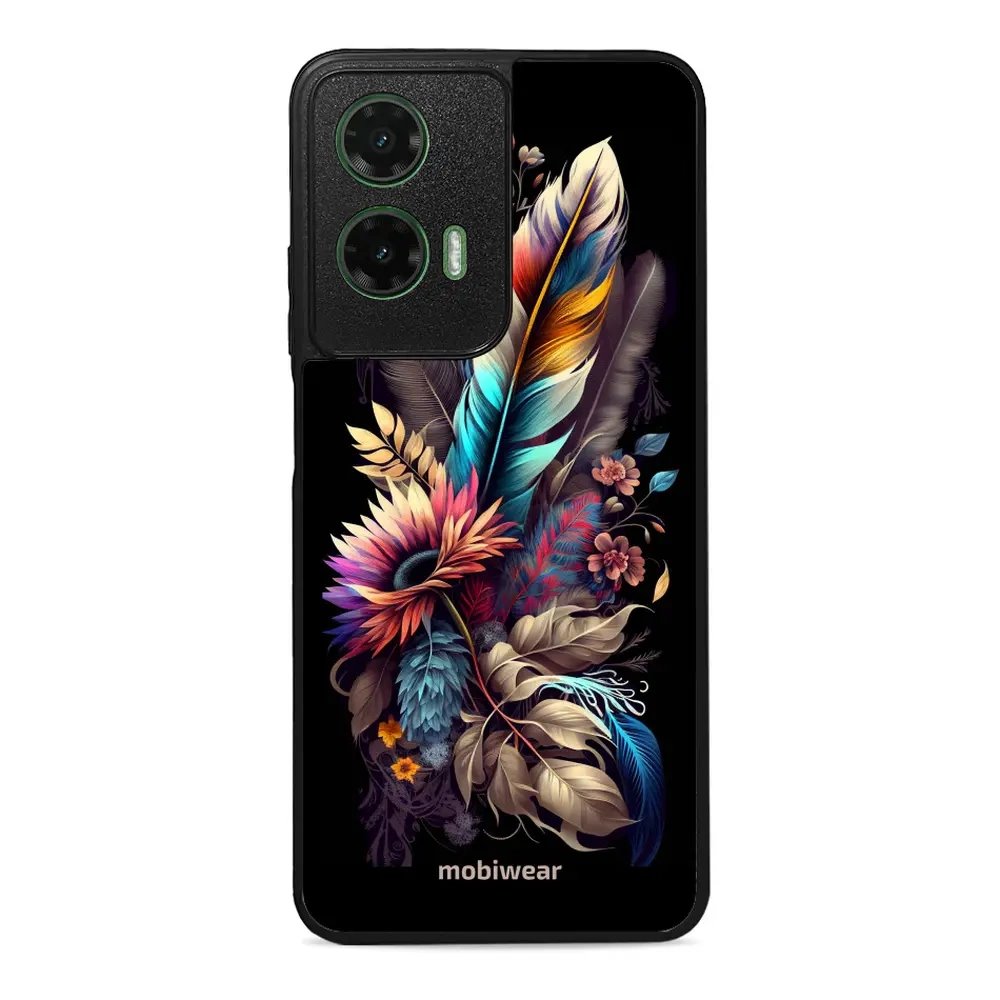 Lesklý kryt Mobiwear Glossy - Motorola Moto G35 5G - G011G Kytice s pírkem