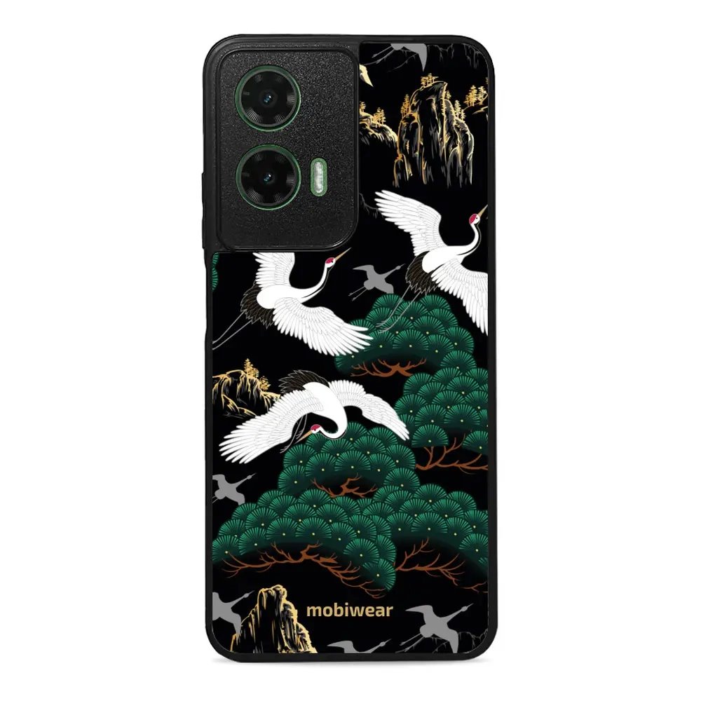 Lesklý kryt Mobiwear Glossy - Motorola Moto G35 5G - G042G - Jeřábi