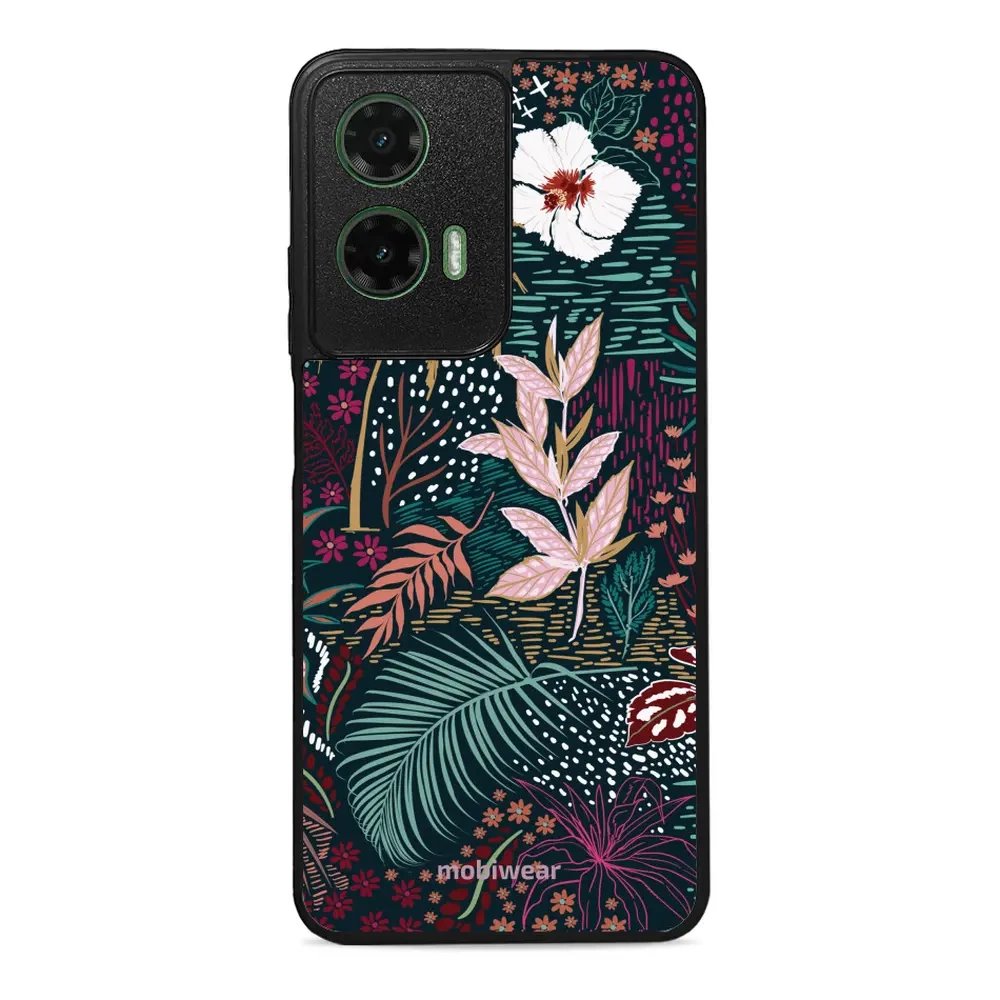Lesklý kryt Mobiwear Glossy - Motorola Moto G35 5G - G043G - Temná flóra