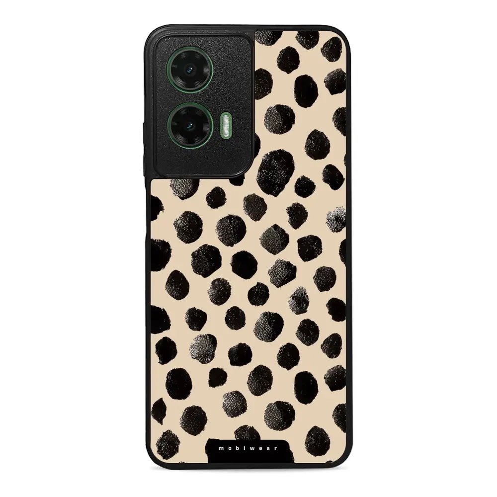 Lesklý kryt Mobiwear Glossy - Motorola Moto G35 5G - GA50G Černé puntíky