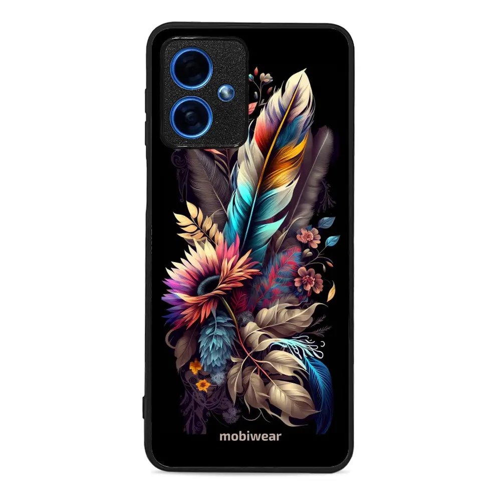 Lesklý kryt Mobiwear Glossy - Motorola Moto G54 5G - G011G Kytice s pírkem