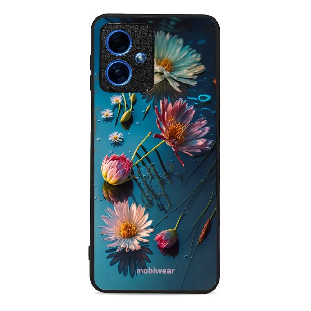 Lesklý kryt Mobiwear Glossy - Motorola Moto G54 5G - G013G Květy na hladině