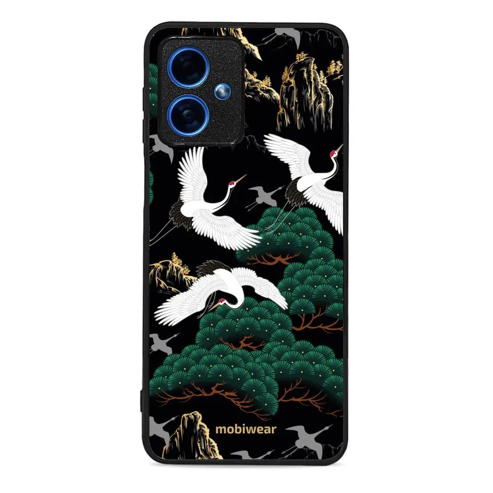 Lesklý kryt Mobiwear Glossy - Motorola Moto G54 5G - G042G - Jeřábi