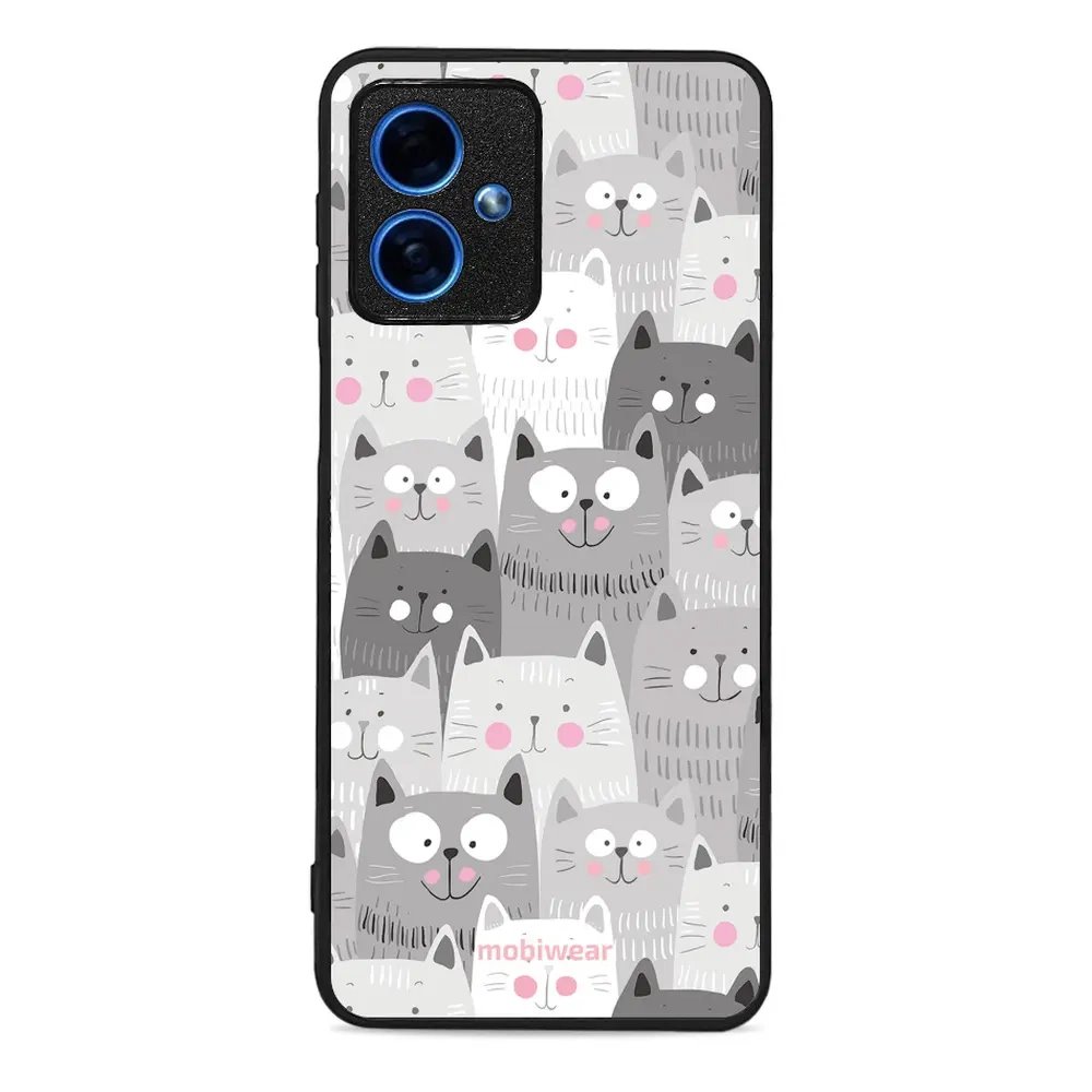 Lesklý kryt Mobiwear Glossy - Motorola Moto G54 5G - G045G - Kočičky