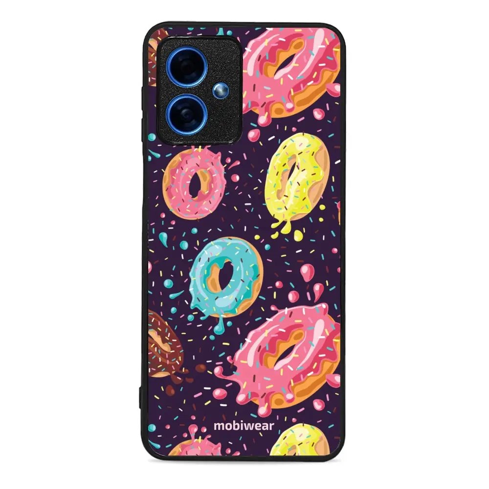 Lesklý kryt Mobiwear Glossy - Motorola Moto G54 5G - G046G - Donutky