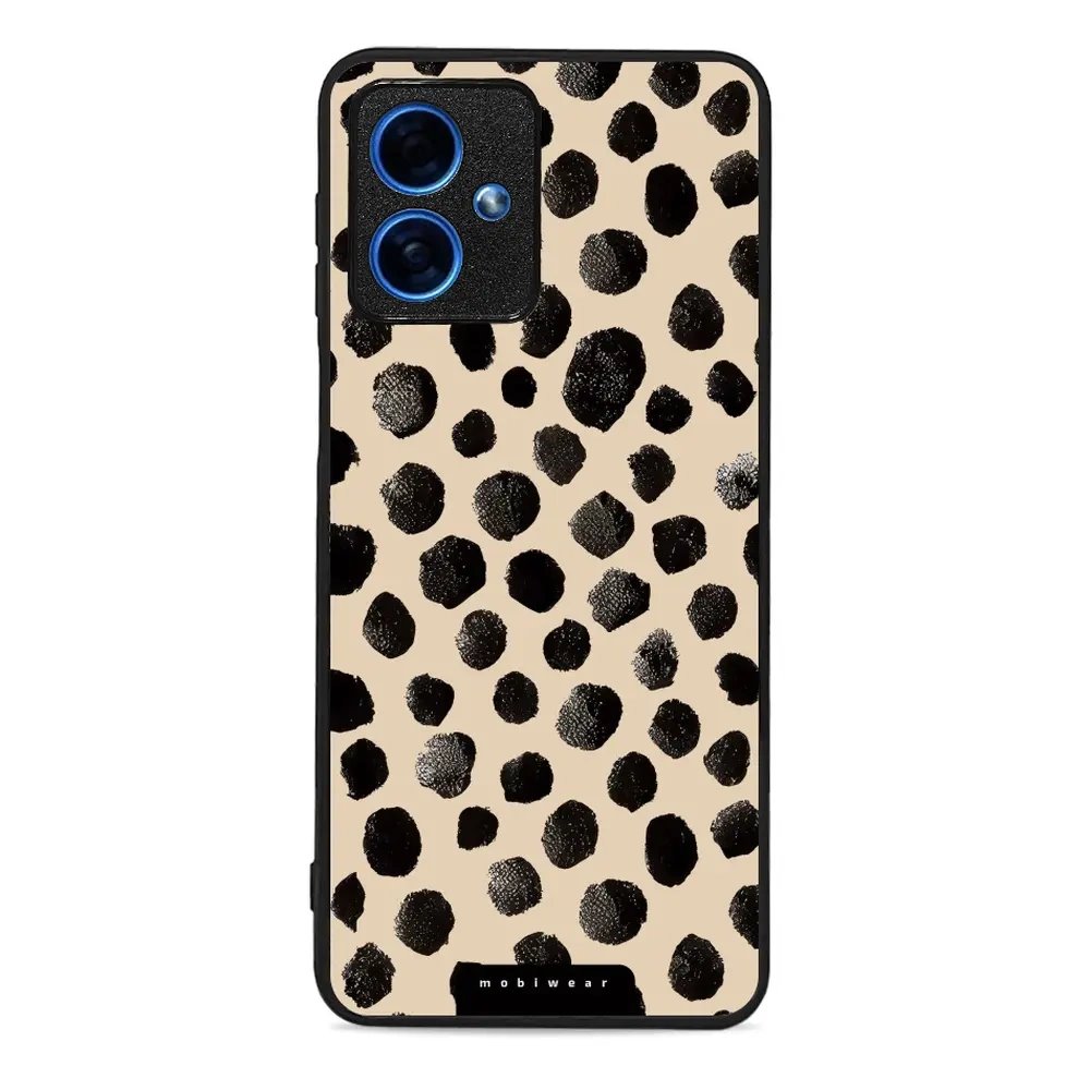 Lesklý kryt Mobiwear Glossy - Motorola Moto G54 5G - GA50G Černé puntíky