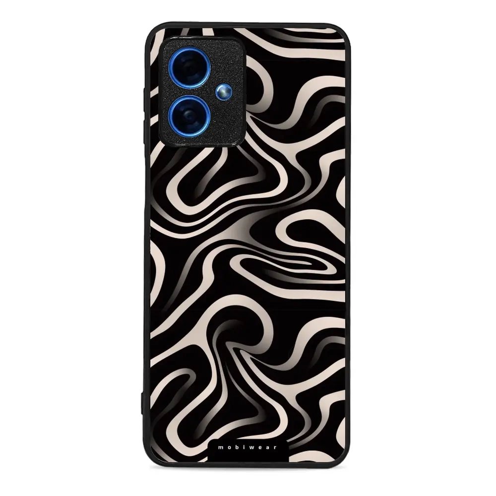 Lesklý kryt Mobiwear Glossy - Motorola Moto G54 5G - GA63G Vlnky a linky