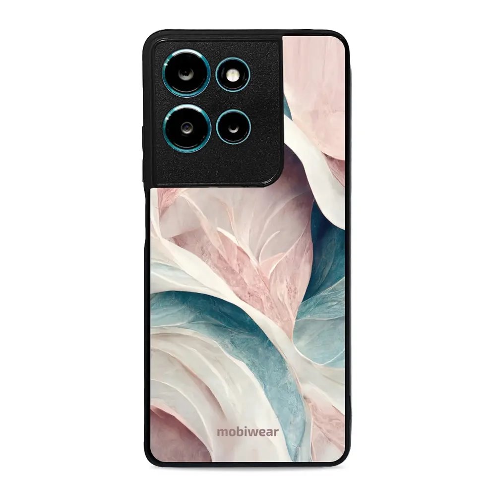 Lesklý kryt Mobiwear Glossy - Motorola Moto G75 5G - G026G - Růžový a zelenkavý mramor